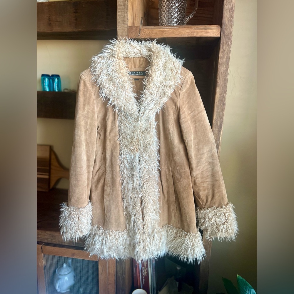 Vintage Giacca Leather Coat, Size M